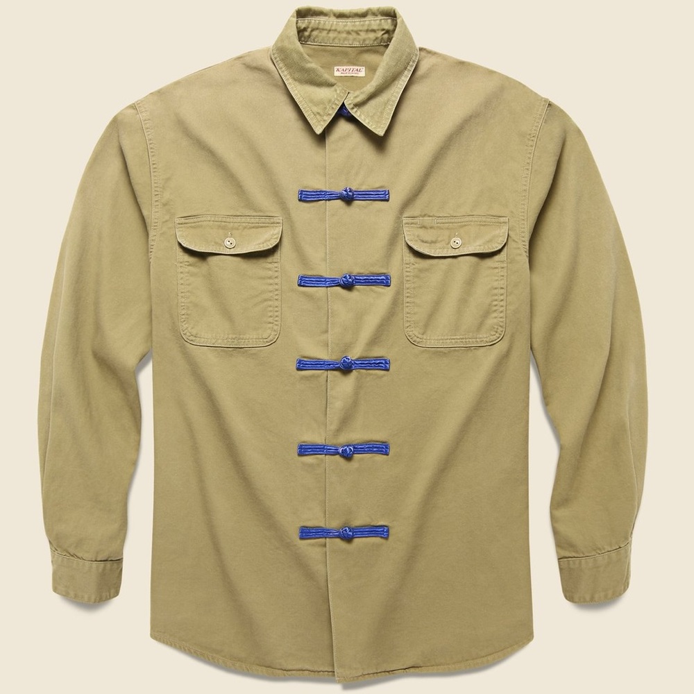 KOUNTRY KUNG FU CHINO WORK SHIRT - BEIGE